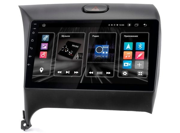 Автомагнитола KIA Cerato 12-18 для комплектации автомобиля с камерой заднего вида Optimum Incar DTA4-1803c (Android 10) 9" / 1280x720 / Bluetooth / Wi-Fi / DSP /  память 4Gb / встроенная 64Gb
