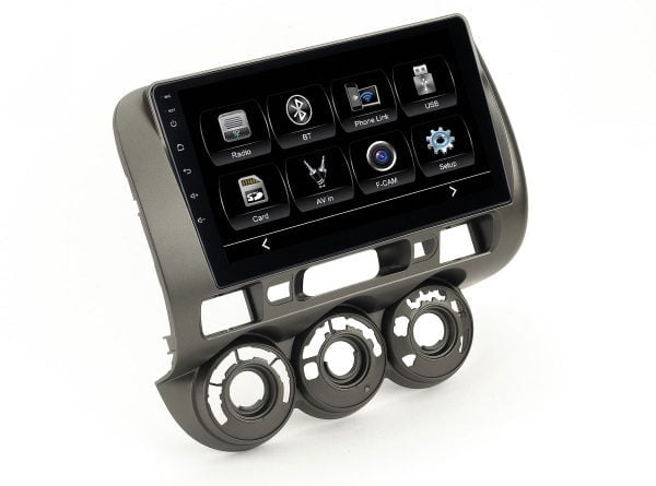 Автомагнитола Honda Fit 01-07 левый руль, Manual AC (CITY Incar ADF-3704) Bluetooth, 2.5D экран, CarPlay и Android Auto, 9 дюймов