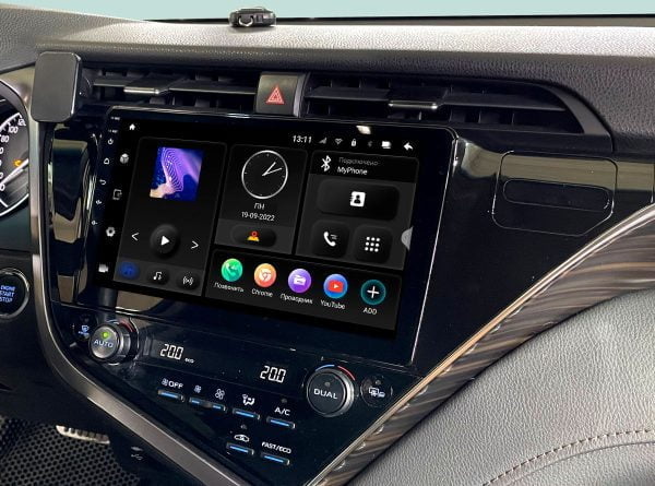Автомагнитола Toyota Camry 18+ для комплектации без автомагнитолы (Maximum Incar TMX-2226n-6) Android 10, QLED 1280x720, 8 ядер, BT 5.0, 4G, Wi-Fi, DSP, память 6Gb+128Gb, 10 дюймов