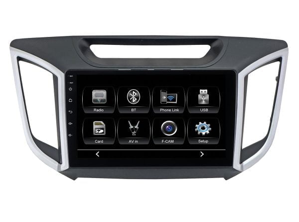 Автомагнитола Hyundai Creta 16-21 поддержка оригинальной камеры заднего вида (не идёт в комплекте) (CITY Incar ADF-2411c) Bluetooth, 2.5D экран, CarPlay и Android Auto, 9 дюймов