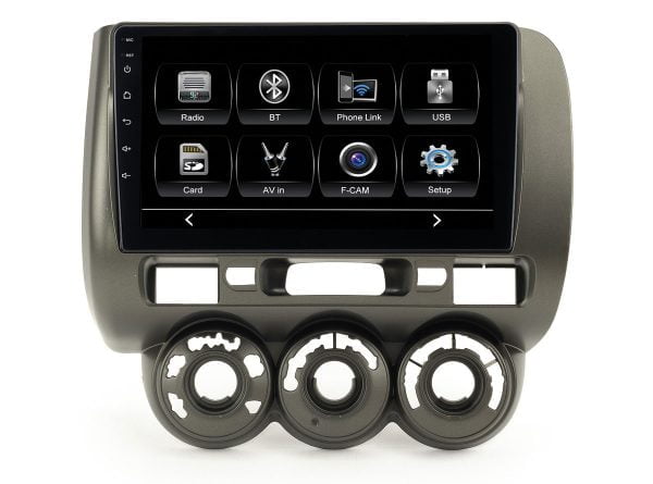 Автомагнитола Honda Fit 01-07 правый руль, Manual AC (CITY Incar ADF-3705) Bluetooth, 2.5D экран, CarPlay и Android Auto, 9 дюймов