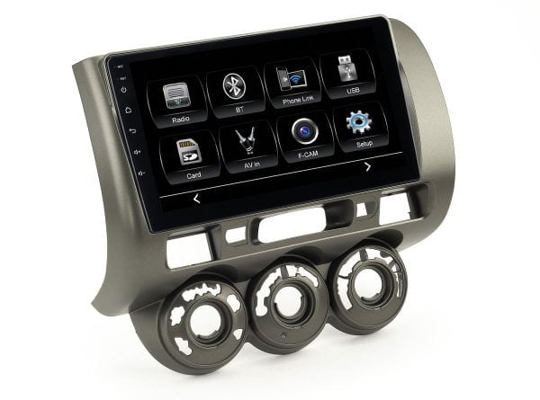 Автомагнитола Honda Fit 01-07 правый руль, Manual AC (CITY Incar ADF-3705) Bluetooth, 2.5D экран, CarPlay и Android Auto, 9 дюймов