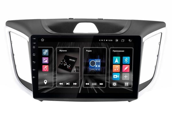 Автомагнитола Hyundai Creta 16+ Optimum Incar DTA4-2410 (Android 10) 10" / 1280x720 / Bluetooth / Wi-Fi / DSP /  память 4Gb / встроенная 64Gb