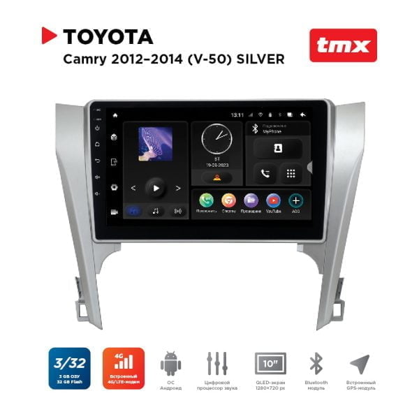 Автомагнитола Toyota Camry 12-14 (Incar TMX-2205-3 Maximum) Android 10 / Wi-Fi / DSP / 3-32 Gb / 10 дюймов