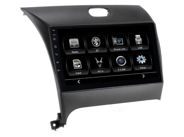Автомагнитола KIA Cerato 12-18 поддержка оригинальной камеры заднего вида (не идёт в комплекте)  (CITY Incar ADF-1803c) Bluetooth, 2.5D экран, CarPlay и Android Auto, 9 дюймов