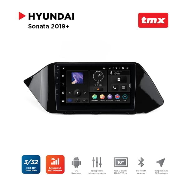 Автомагнитола Hyundai Sonata 19+ (MAXIMUM Incar TMX-2441-3) Android 10/1280*720, BT, wi-fi, 4G LTE, DSP, 3-32Gb, 10"