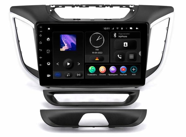 Автомагнитола Hyundai Creta (20-21) для комплектации автомобиля с камерой заднего вида (не входит в комплект) (Incar TMX-2410c-3 Maximum) Android 10 / Wi-Fi / DSP / 3-32 Gb / 10 дюймов
