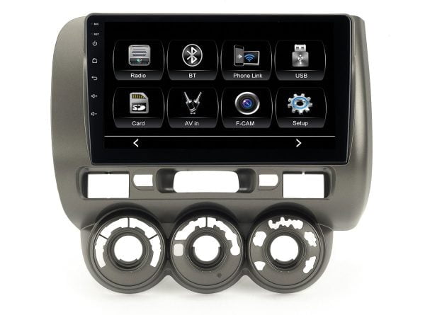 Автомагнитола Honda Fit 01-07 левый руль, Manual AC (CITY Incar ADF-3704) Bluetooth, 2.5D экран, CarPlay и Android Auto, 9 дюймов